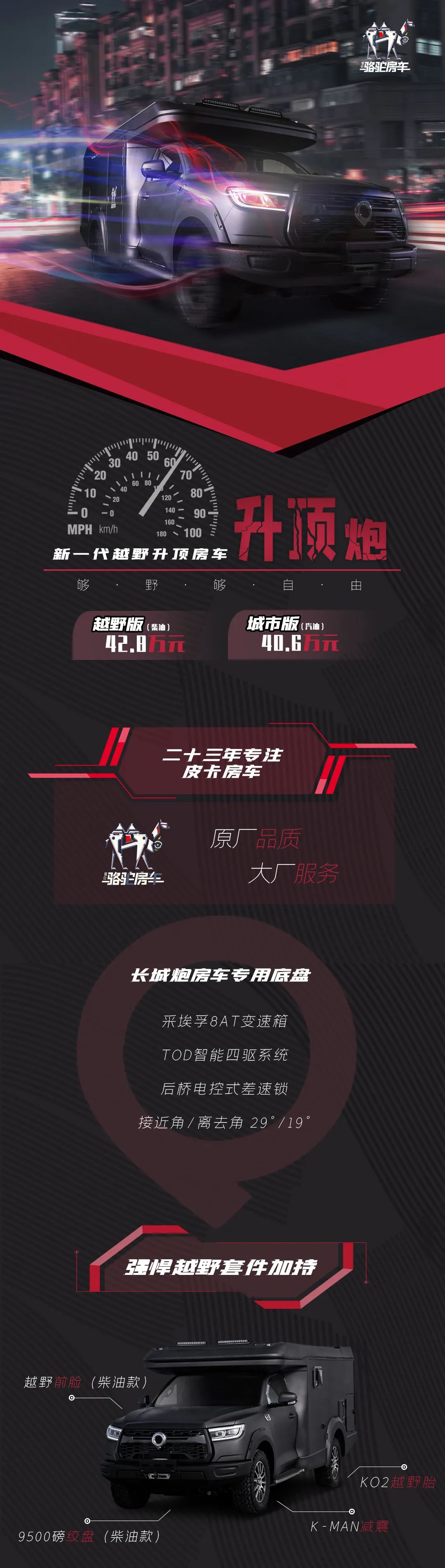 駱駝房車(chē)升頂炮正式發(fā)布！